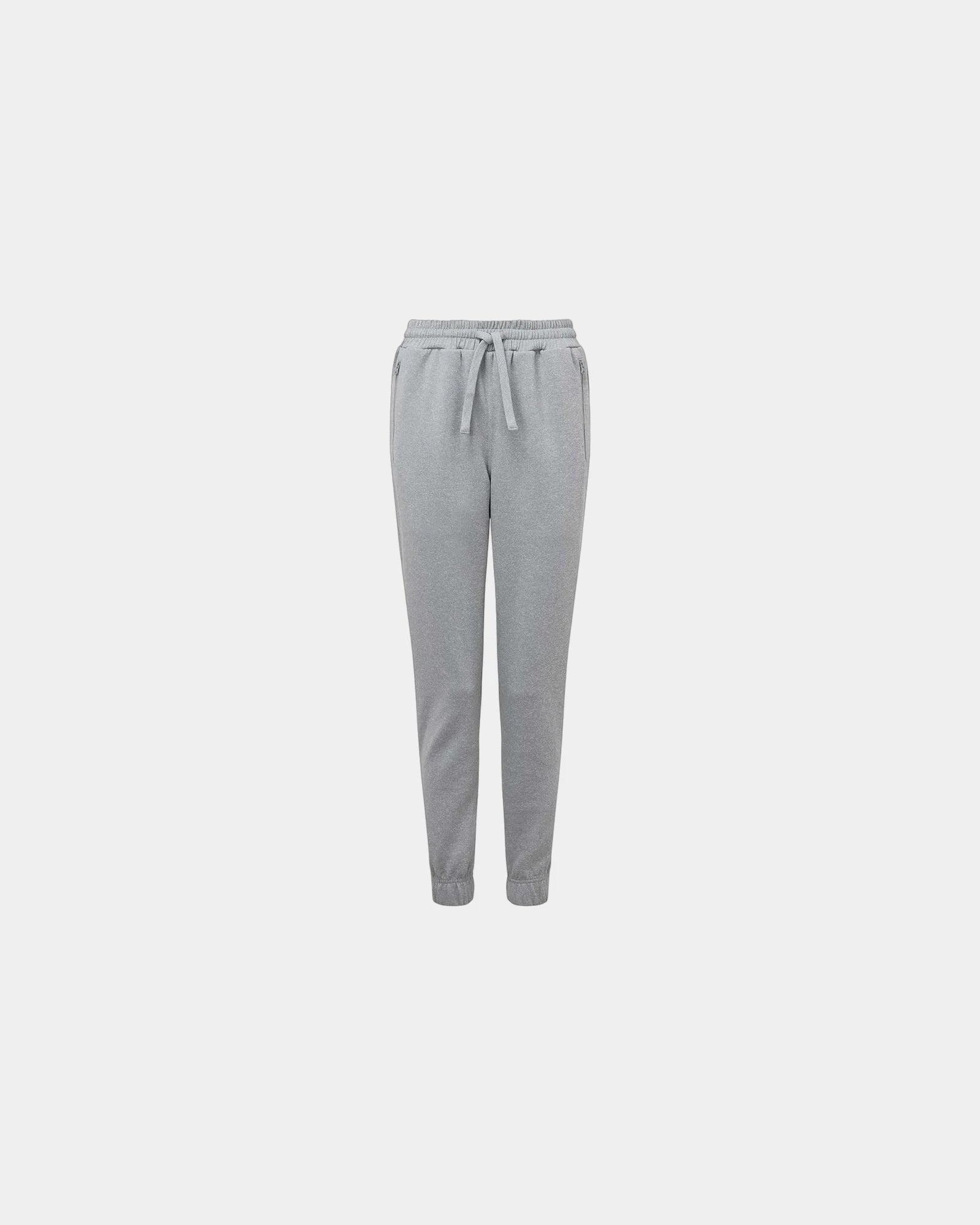 Custom recycled polyester women's spun-dyed joggers - Grey Melange